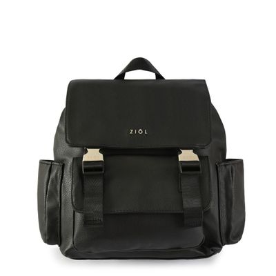 Mochila con tapa mediana samara negro