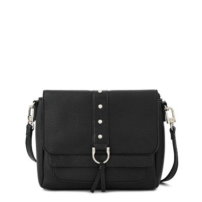 Cartera bandolera con tapa pequeña althea negro especial