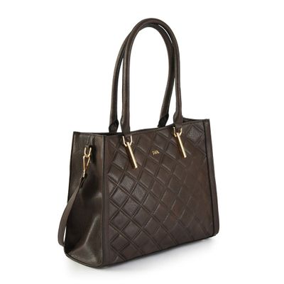 Imagen 2 del producto Cartera tote tres divisiones mediana milena café oscuro