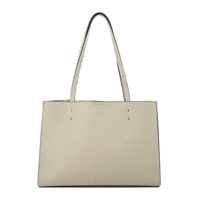 Cartera tote tres divisiones mediana harley blanco crudo