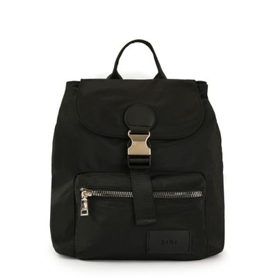 Mochila con tapa mediana amara negro
