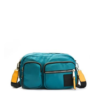 Cartera bandolera mediana fadora turquesa