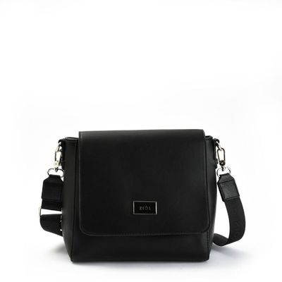 Cartera bandolera con tapa mediana aydin negro