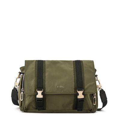Cartera Bandolera claudin grande verde oliva
