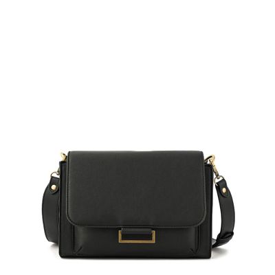 Cartera bandolera con tapa pequeña tesea negro