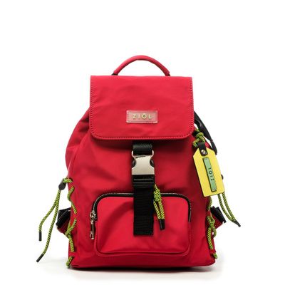 Mochila con tapa mediana belen fucsia