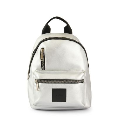 Mochila mediana ina plateado