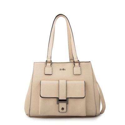 Cartera tote serafina mediana blanco crudo