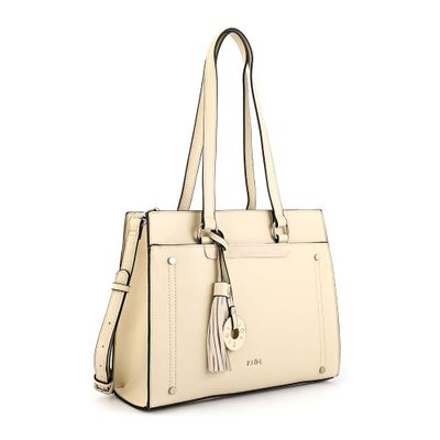 Imagen 2 del producto Cartera tote tres divisiones mediana inisa blanco crudo