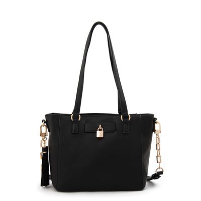 Cartera tote mediana elaia negro especial