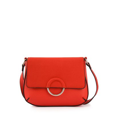 Cartera bandolera con tapa pequeña sophie rojo