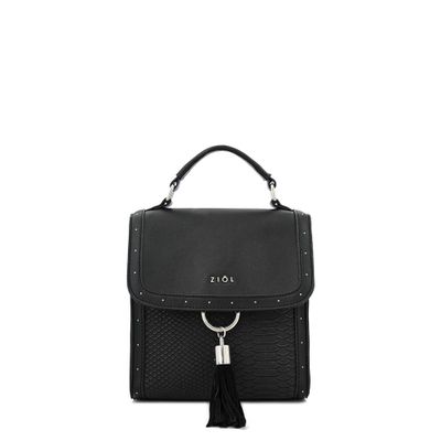 Mochila con tapa pequeña kira negro especial