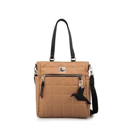 Cartera tote grande belina beige oscuro