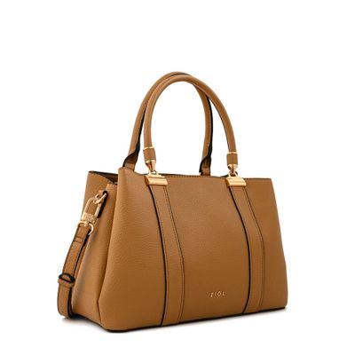 Imagen 2 del producto Cartera tote tres divisiones manecita beige oscuro