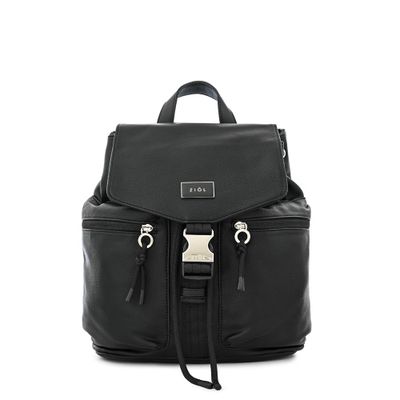 Mochila con tapa mediana elvas negro especial