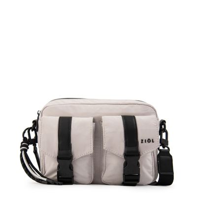 Cartera Bandolera devon mediana blanco crudo