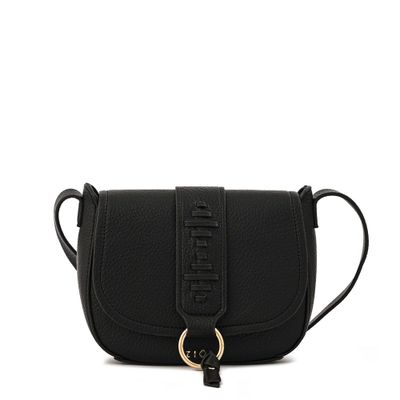 Cartera Bandolera con tapa tyra mediana negro