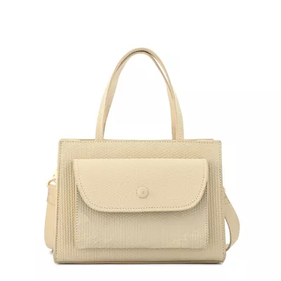 Cartera tote mediana jofi blanco crudo