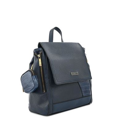 Imagen 2 del producto Mochila con tapa mediana sira azul oscuro