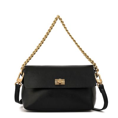 Cartera bandolera con tapa pequeña dorotea negro