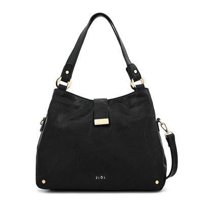 Cartera tote tres divisiones mediana alida negro