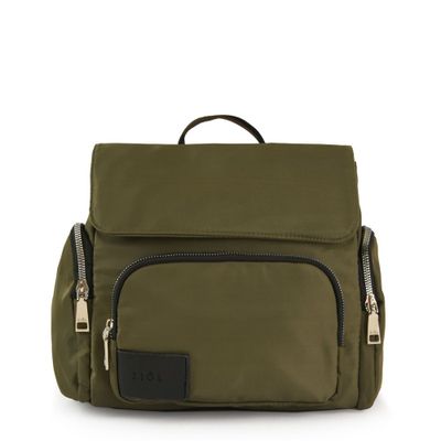 Mochila con tapa mediana maciel verde oliva