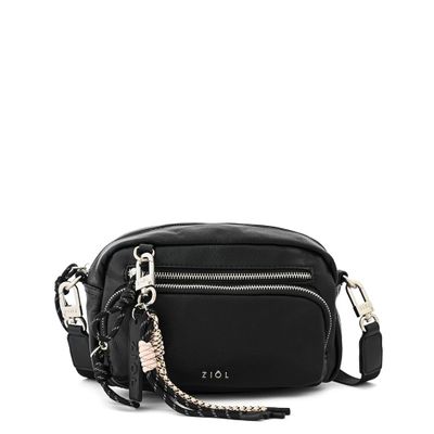 Cartera bandolera pequeña perlina negro especial