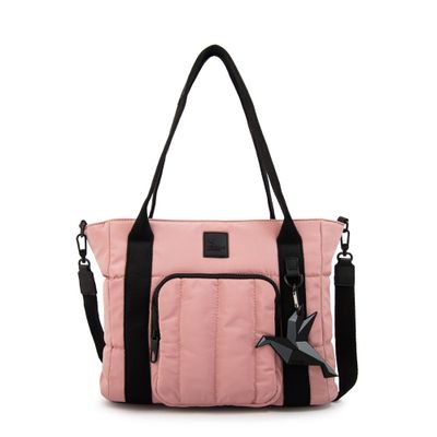 Cartera tote tres divisiones florence rosa viejo