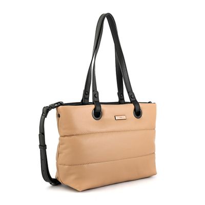 Imagen 2 del producto Cartera tote tres divisiones mediana sindra beige oscuro