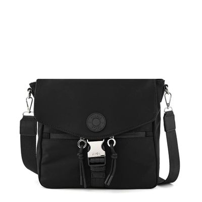 Cartera bandolera con tapa mediana elvas negro