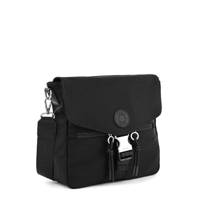 Imagen 2 del producto Cartera bandolera con tapa mediana elvas negro