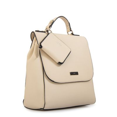 Imagen 2 del producto Mochila con tapa susana mediana blanco crudo