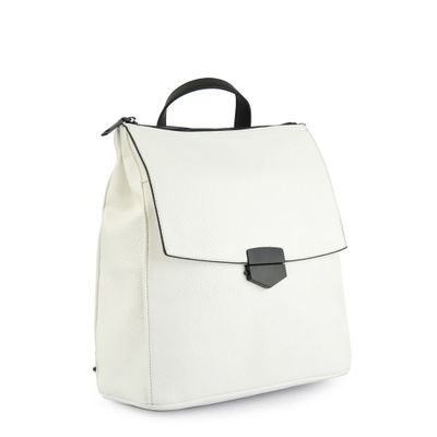 Imagen 2 del producto Mochila con tapa pequeña elara blanco