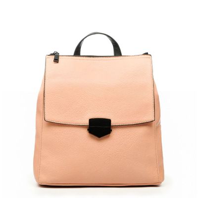 Mochila con tapa pequeña elara rosado claro