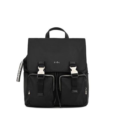 Mochila con tapa mediana odelia negro