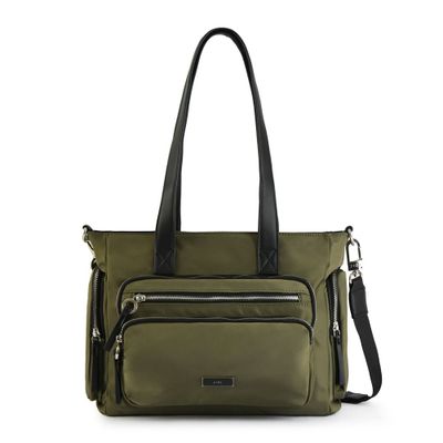 Cartera tote grande zamora verde oliva