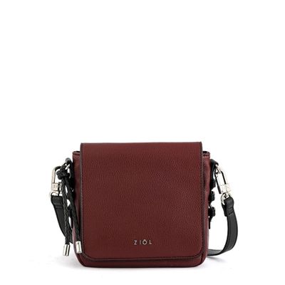 Cartera bandolera con tapa pequeña melchy burdeo