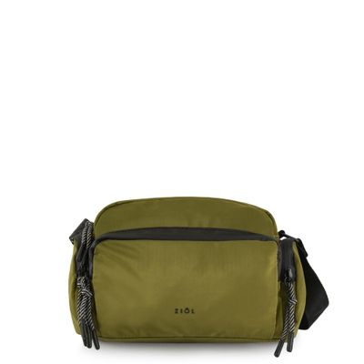 Cartera bandolera pequeña rivetta verde oliva