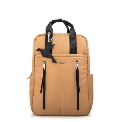 Mochila porta notebook juliana grande beige oscuro