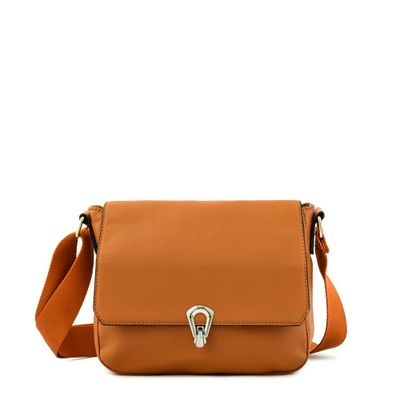 Cartera bandolera con tapa mediana dalal café