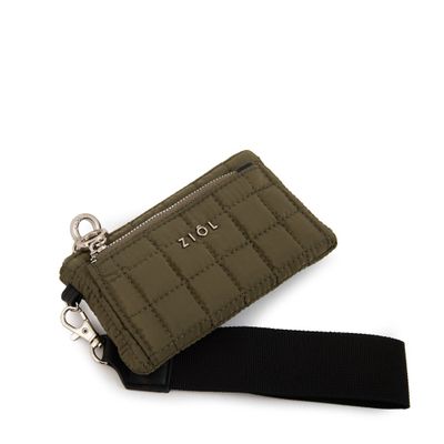 Imagen 2 del producto Monedero bolsillo frontal pequeña nacha verde oliva