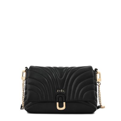 Cartera bandolera con tapa pequeña shannon negro