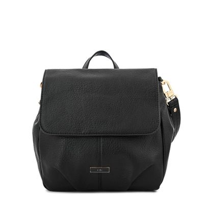 Mochila con tapa mediana zahara negro