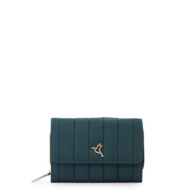 Billetera mediana lizel petroleo oscuro