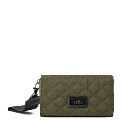 billetera cierre exterior mediana cersei verde oliva