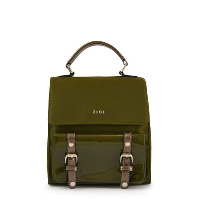 Mochila con tapa pequeña kylie verde oliva