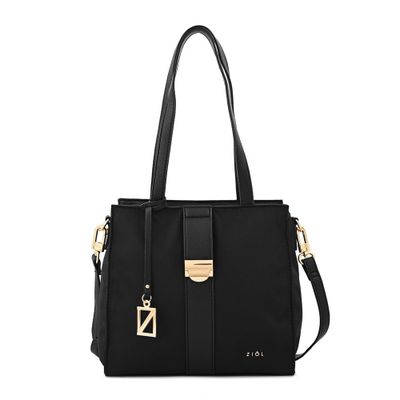 Cartera tote mediana creta negro especial