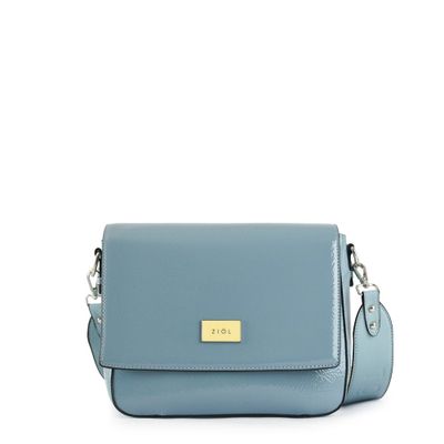 Cartera bandolera con tapa mediana manchester denim