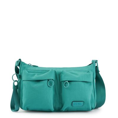 Cartera bandolera mediana veby turquesa