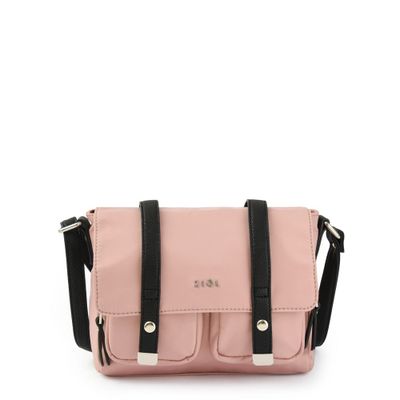 Cartera bandolera con tapa mediana erzurum rosado